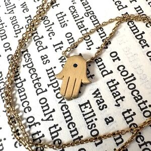 Gold Vermeil over Sterling Silver Hamsa Hand Necklace